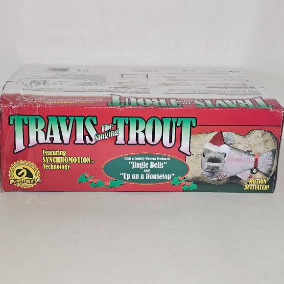 Gemmy Travis The Singing Trout Holiday Christmas Edition Animated Fish-Works! - Picture 7 of 12